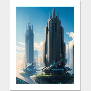 Floating Futuristic City - Utopia Posters and Art